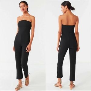 Urban Outfitters Sena Strapless Ribbed Jumpsuit